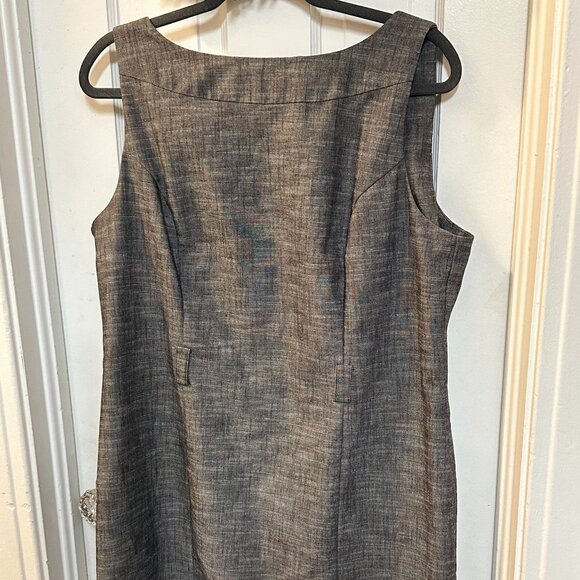 ABG Faux Denim Lightweight Gray Aline Sleeveless Dress-Plus Size 16 - Picture 1 of 3